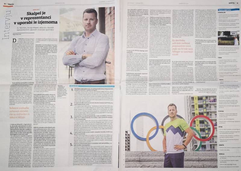 Večer Robi Kelc ortoped, olimpijske igre